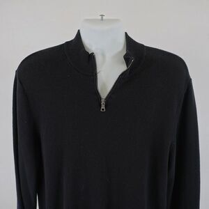 Forever 21 Large Black 1/4‎ Zip Sweater Long Sleeve Pullover